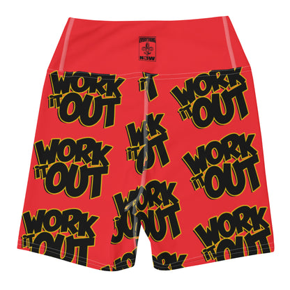 Work it Out Yoga Shorts (red)