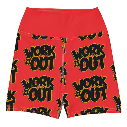 Work it Out Yoga Shorts (red)